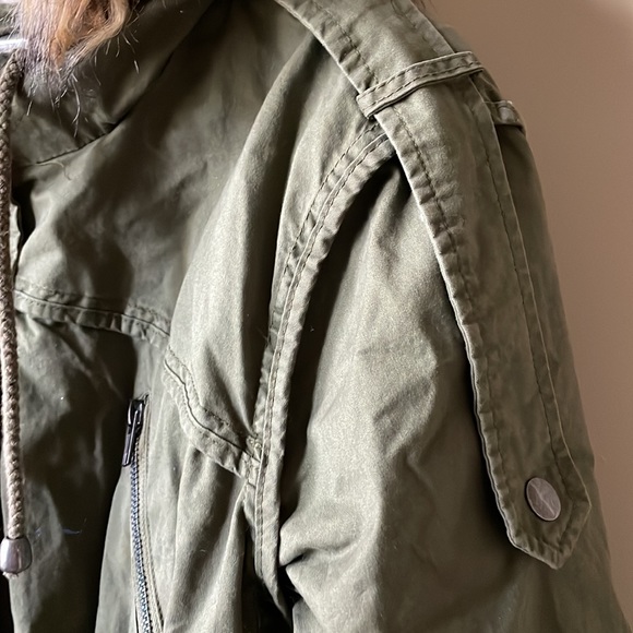 NWOT ASOS parka Khaki mid length size 8 - Picture 4 of 10